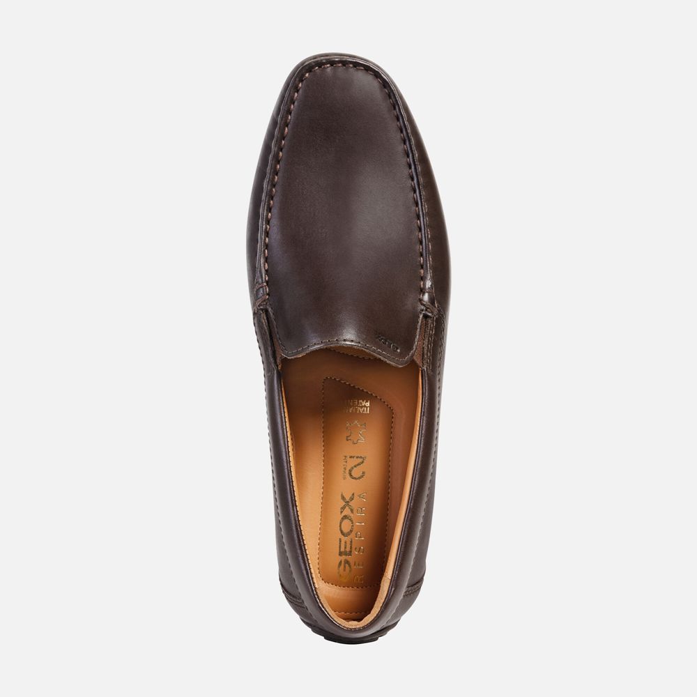 Geox Erkek Loafers Koyu Kahverengi - Moner 2Fit - HOU-247839